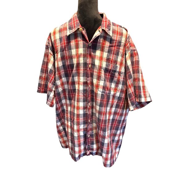 Abercrombie & Fitch Short Sleeve Button-Down Shirt XL Western Cowboy Preppy - Picture 1 of 9